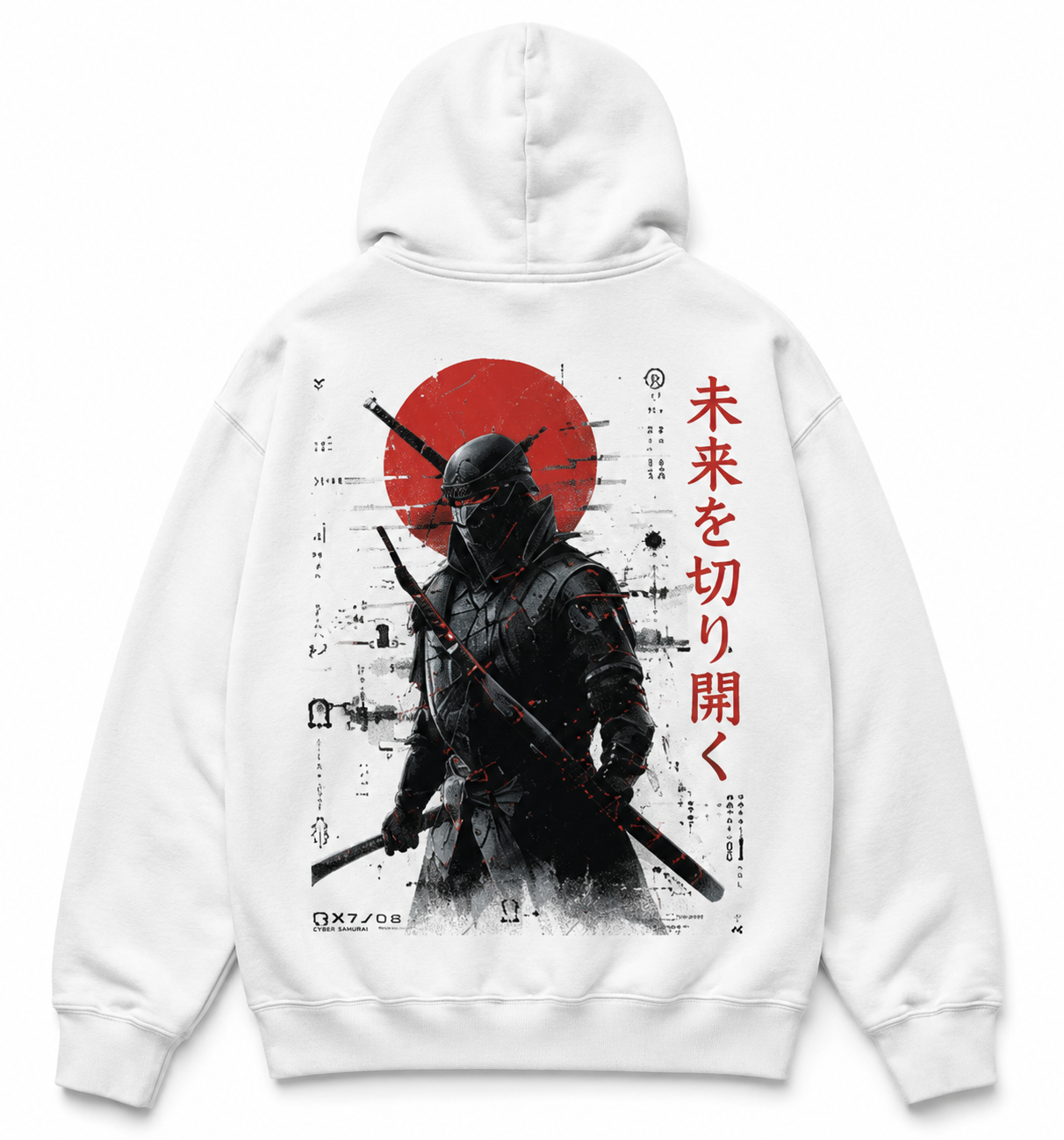 Cyber Samurai Hoodie – Japanese Streetwear Oversized Hoodie