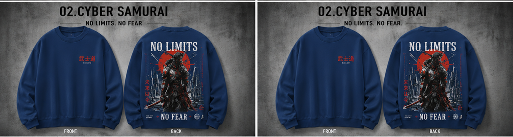 No Limits No Fear Oversized Crewneck Sweatshirt