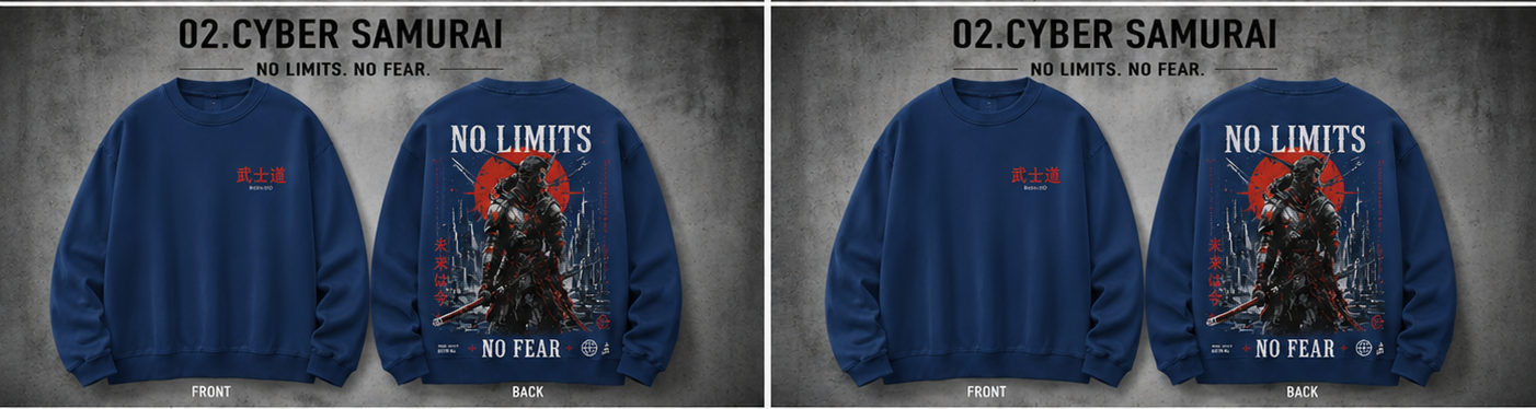 No Limits No Fear Oversized Crewneck Sweatshirt