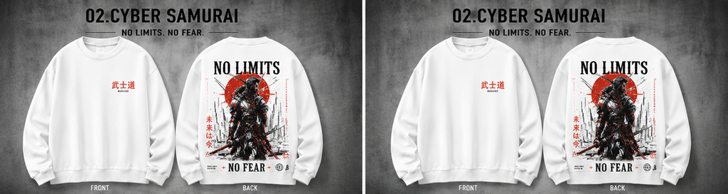 No Limits No Fear Oversized Crewneck Sweatshirt