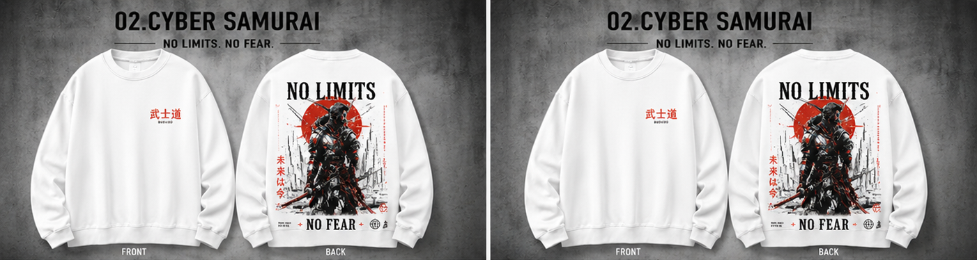 No Limits No Fear Oversized Crewneck Sweatshirt
