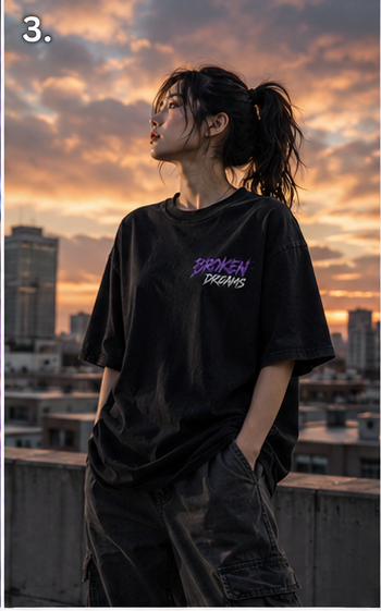 Broken Dreams Skull Graphic Oversized T-Shirt | Vintage Washed Streetwear Tee