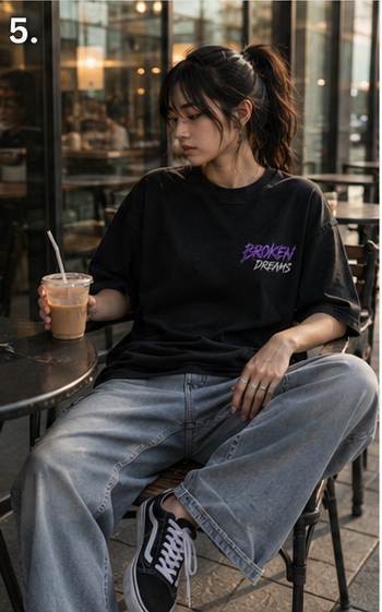 Broken Dreams Skull Graphic Oversized T-Shirt | Vintage Washed Streetwear Tee