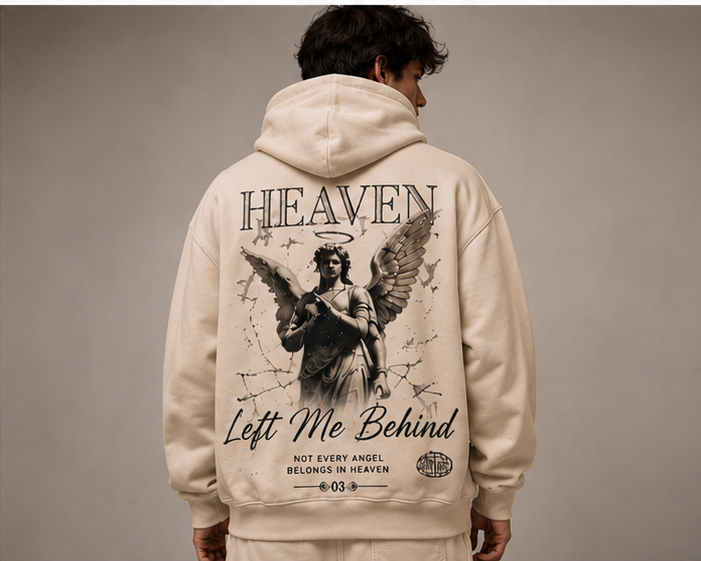 Heaven Angel Back Print Hoodie – Oversized Fit