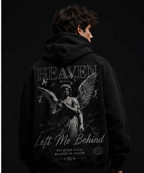 Heaven Angel Back Print Hoodie – Oversized Fit