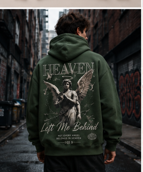 Heaven Angel Back Print Hoodie – Oversized Fit