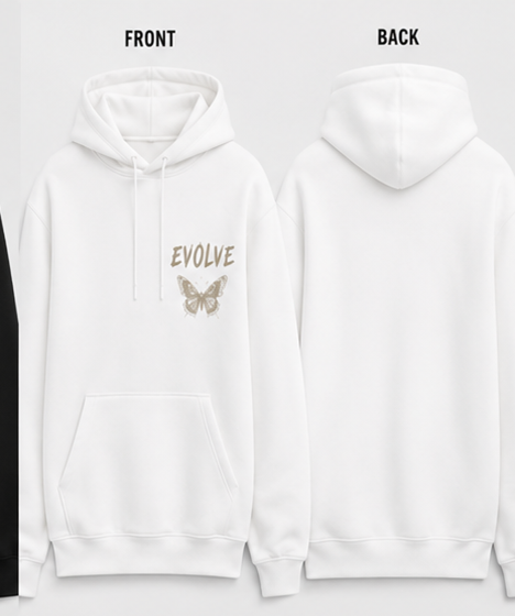EVOLVE Butterfly Oversized Hoodie – Premium Heavyweight Streetwear Hoodie