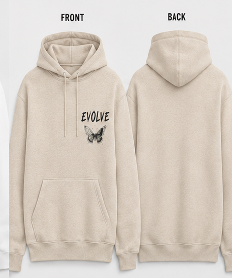 EVOLVE Butterfly Oversized Hoodie – Premium Heavyweight Streetwear Hoodie