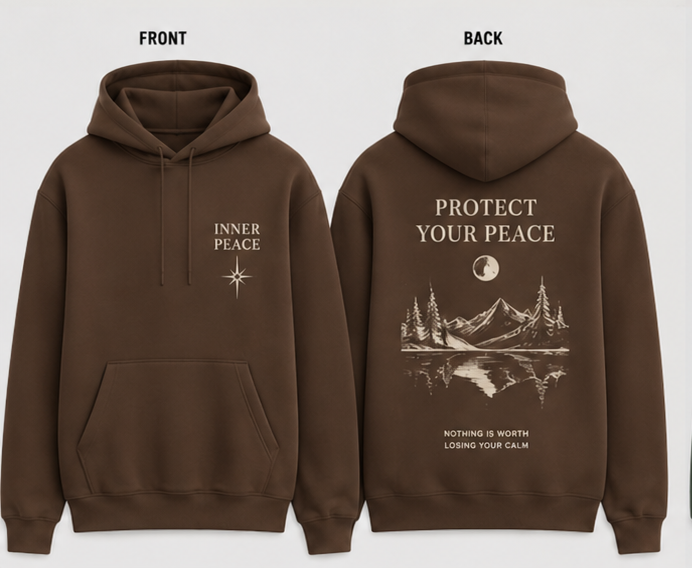 Protect Your Peace Oversized Graphic Hoodie – Inspirational Streetwear Pullover