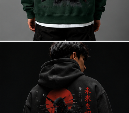 Cyber Samurai Hoodie – Japanese Streetwear Oversized Hoodie
