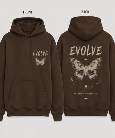 EVOLVE Butterfly Oversized Hoodie – Premium Heavyweight Streetwear Hoodie