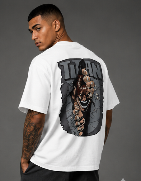 Streetwear Anime Print Black T-Shirt