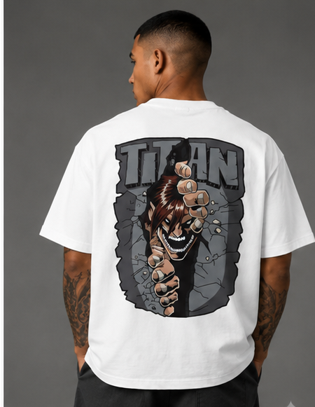 Streetwear Anime Print Black T-Shirt