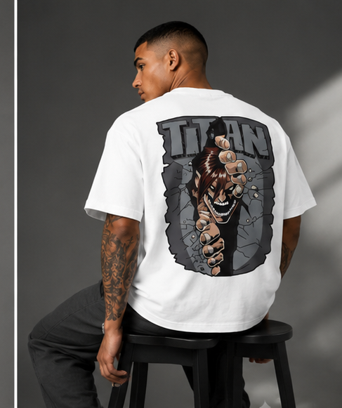 Streetwear Anime Print Black T-Shirt