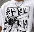 Streetwear Anime Print Black T-Shirt