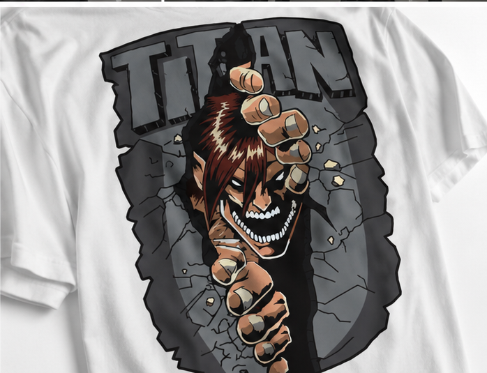 Streetwear Anime Print Black T-Shirt