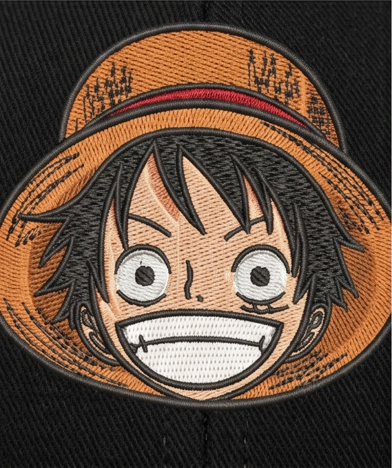 Anime Embroidered Black Baseball Cap – Premium Adjustable Snapback Hat