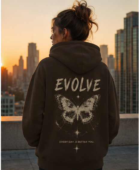 EVOLVE Butterfly Oversized Hoodie – Premium Heavyweight Streetwear Hoodie