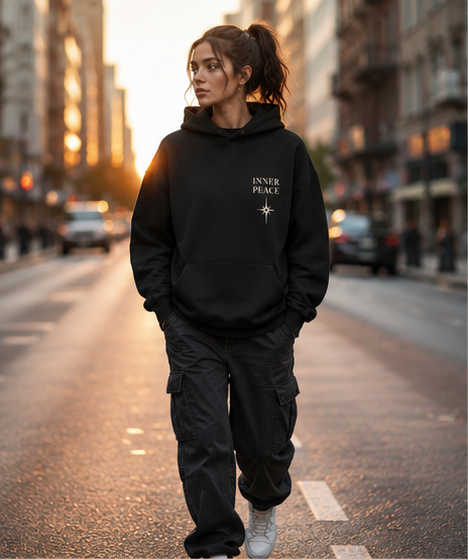 Protect Your Peace Oversized Graphic Hoodie – Inspirational Streetwear Pullover