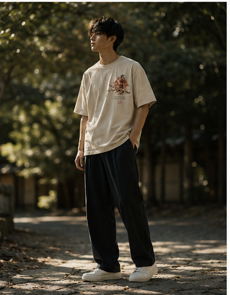 Anime Samurai Oversized T-Shirt | Japanese Bushido Back Print Tee