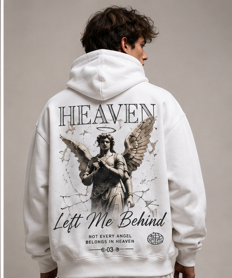 Heaven Angel Back Print Hoodie – Oversized Fit