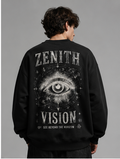 Zenith Vision Eye Graphic Oversized Sweatshirt – White
